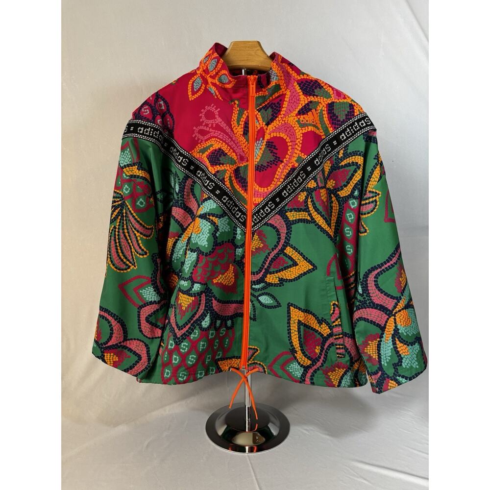 Adidas X Farm Rio Track Top Size S Bold Green App Signal Orange Full Zip